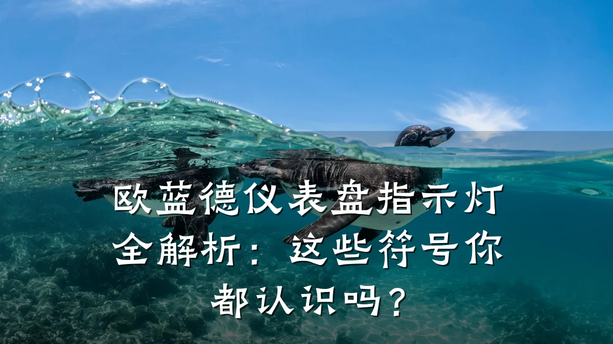 欧蓝德仪表盘指示灯全解析:这些符号你都认识吗?