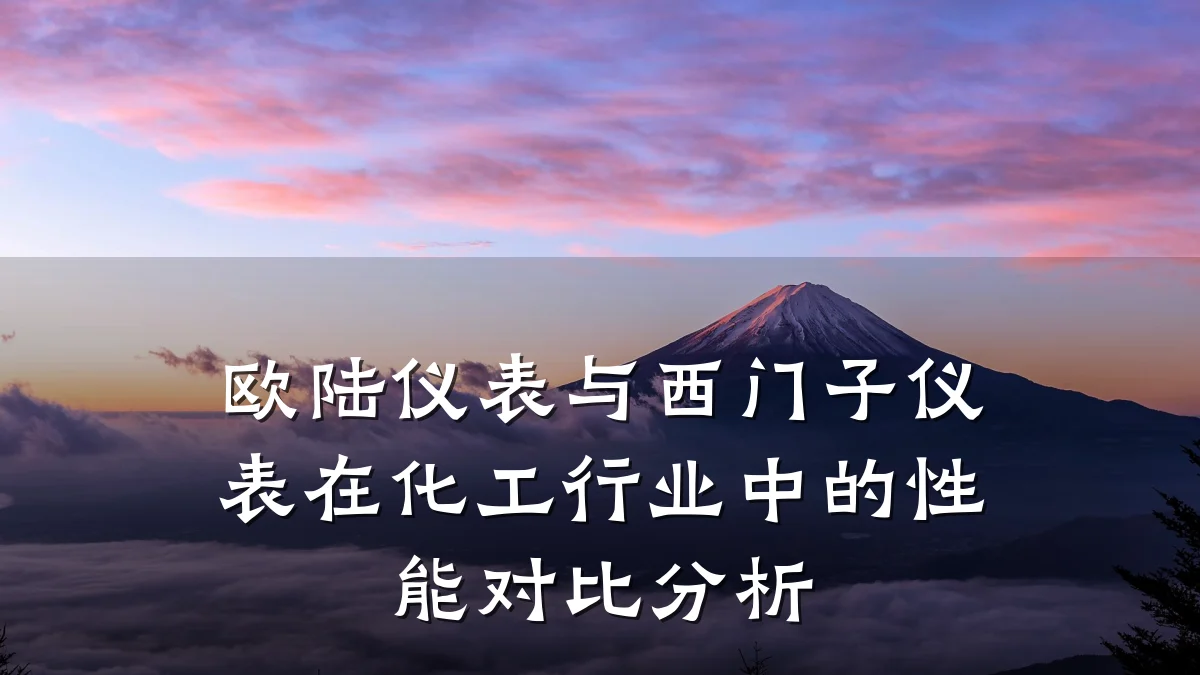 欧陆仪表与西门子仪表在化工行业中的性能对比分析