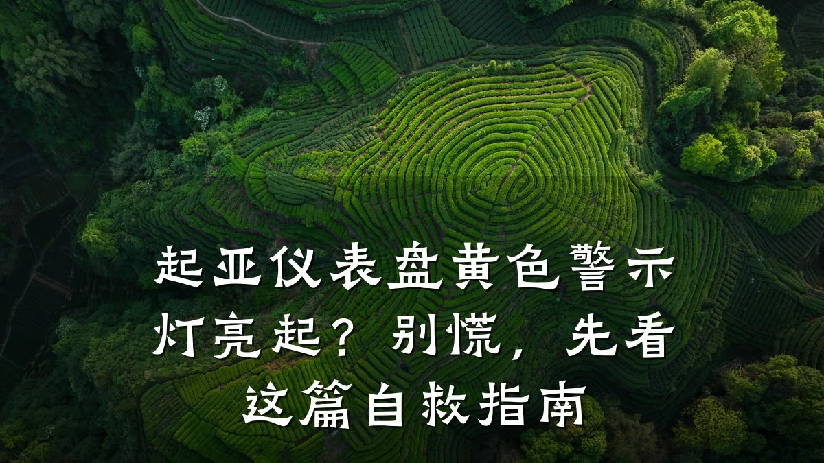 起亚仪表盘黄色警示灯亮起?别慌,先看这篇自救指南