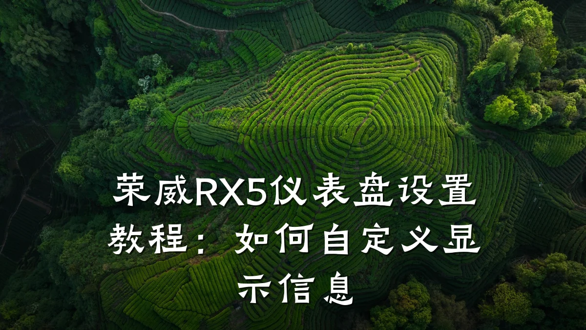 荣威RX5仪表盘设置教程:如何自定义显示信息