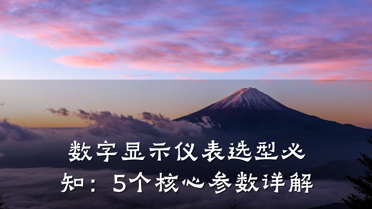 数字显示仪表选型必知:5个核心参数详解