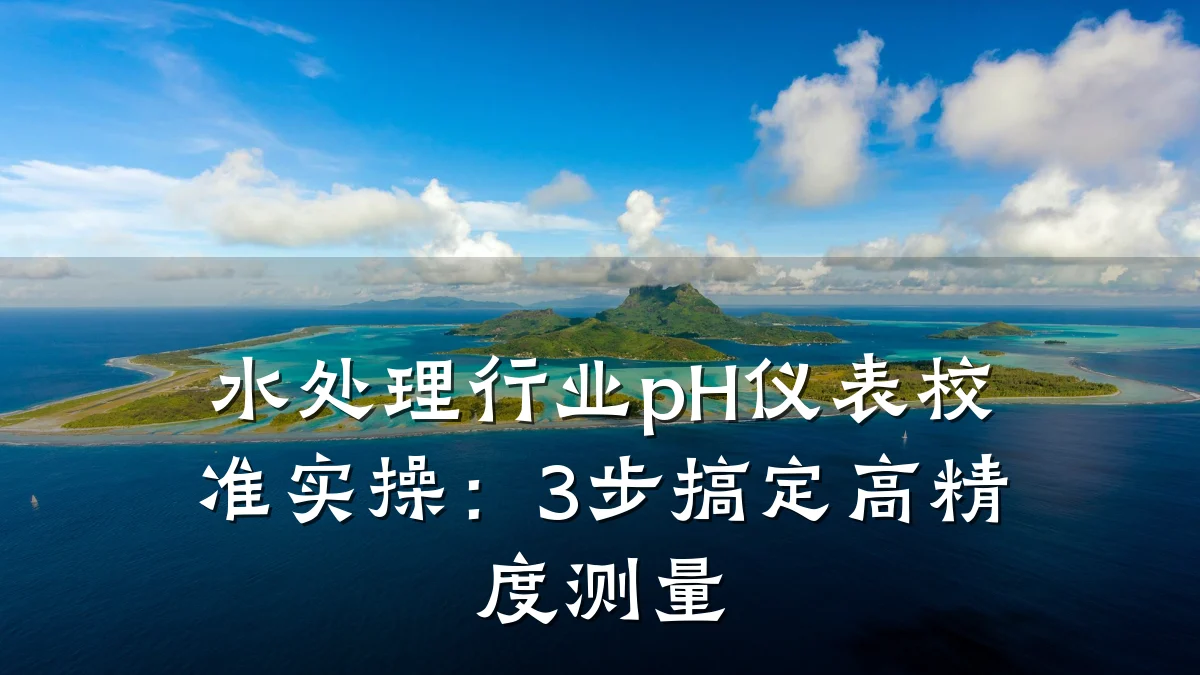 水处理行业pH仪表校准实操:3步搞定高精度测量