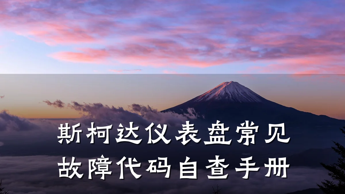 斯柯达仪表盘常见故障代码自查手册