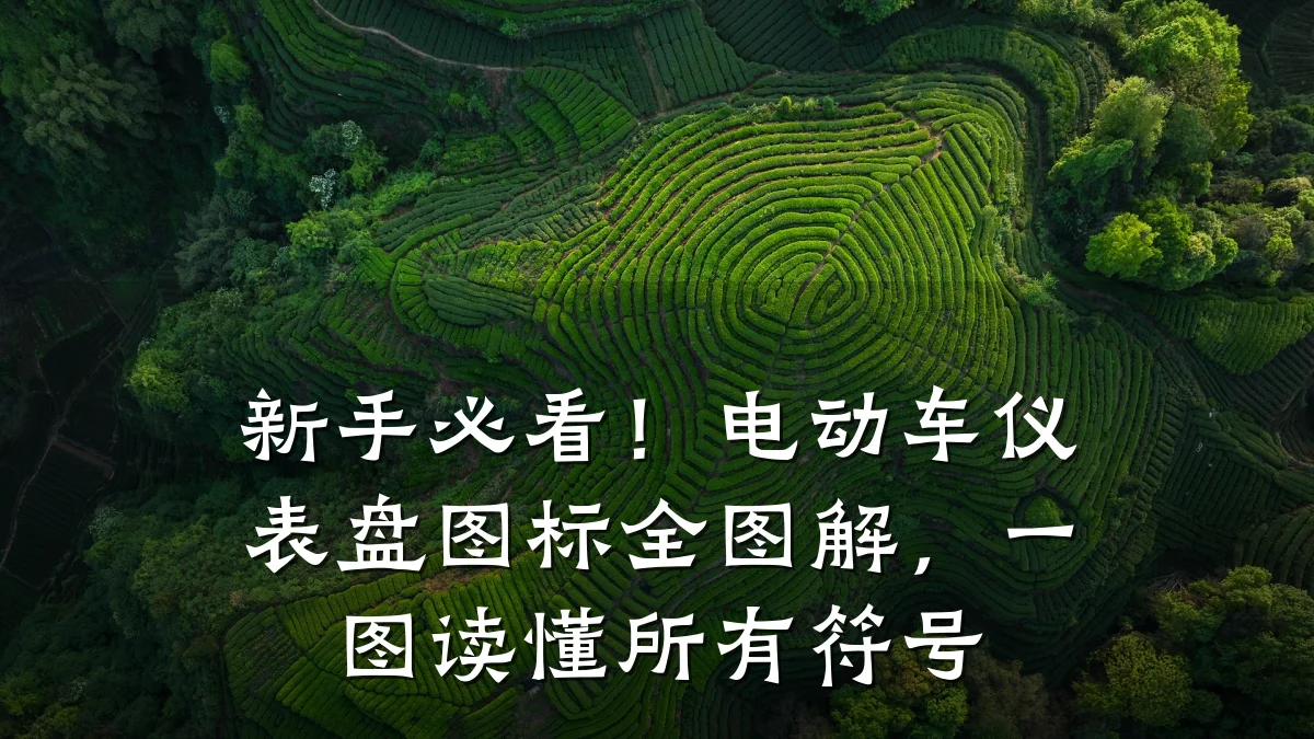 新手必看!电动车仪表盘图标全图解,一图读懂所有符号