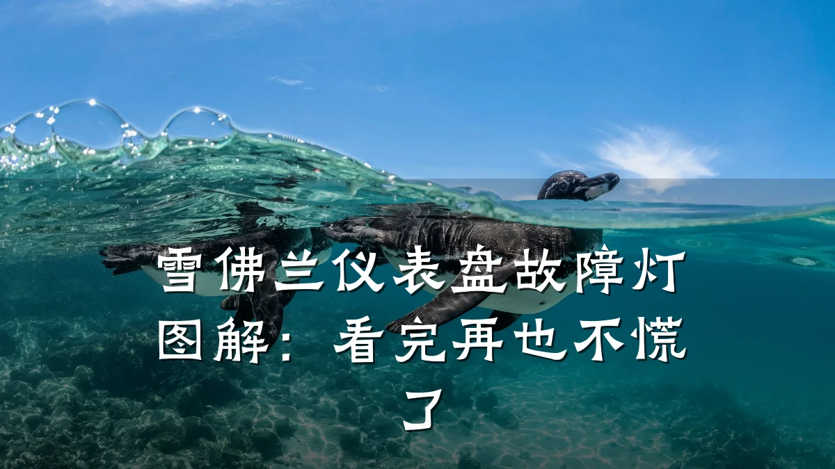 雪佛兰仪表盘故障灯图解:看完再也不慌了