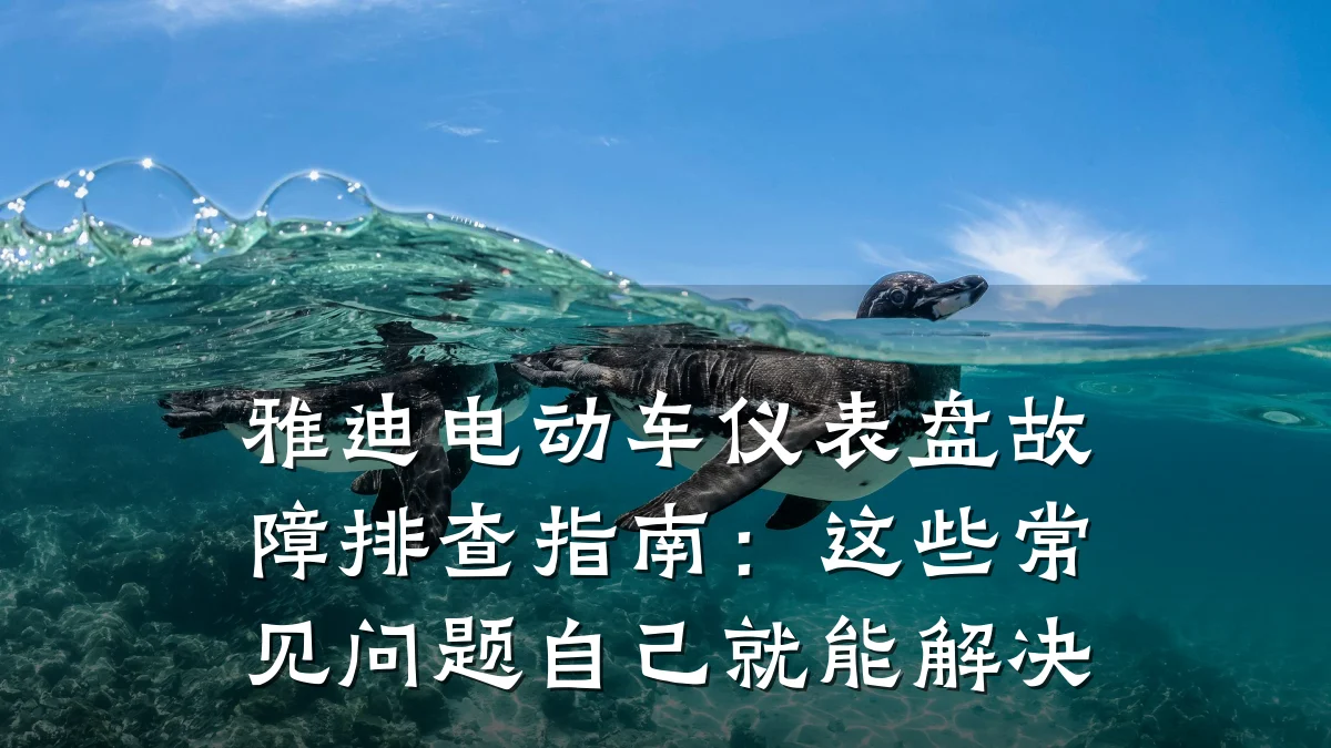 雅迪电动车仪表盘故障排查指南:这些常见问题自己就能解决