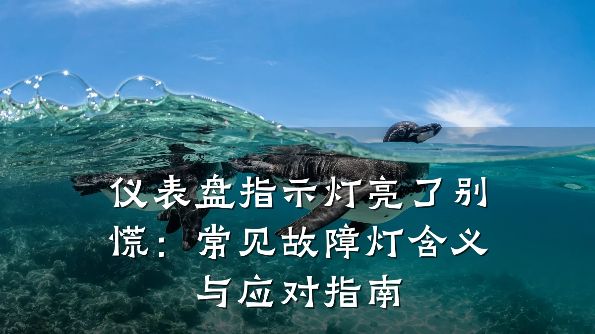 仪表盘指示灯亮了别慌:常见故障灯含义与应对指南