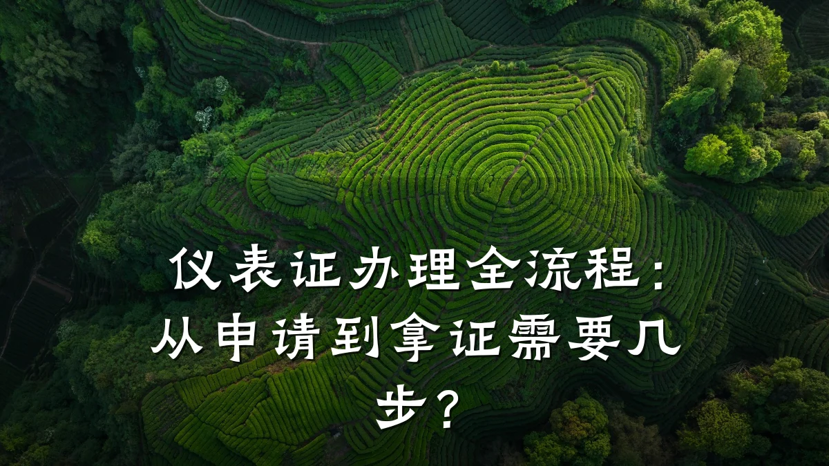 仪表证办理全流程:从申请到拿证需要几步?