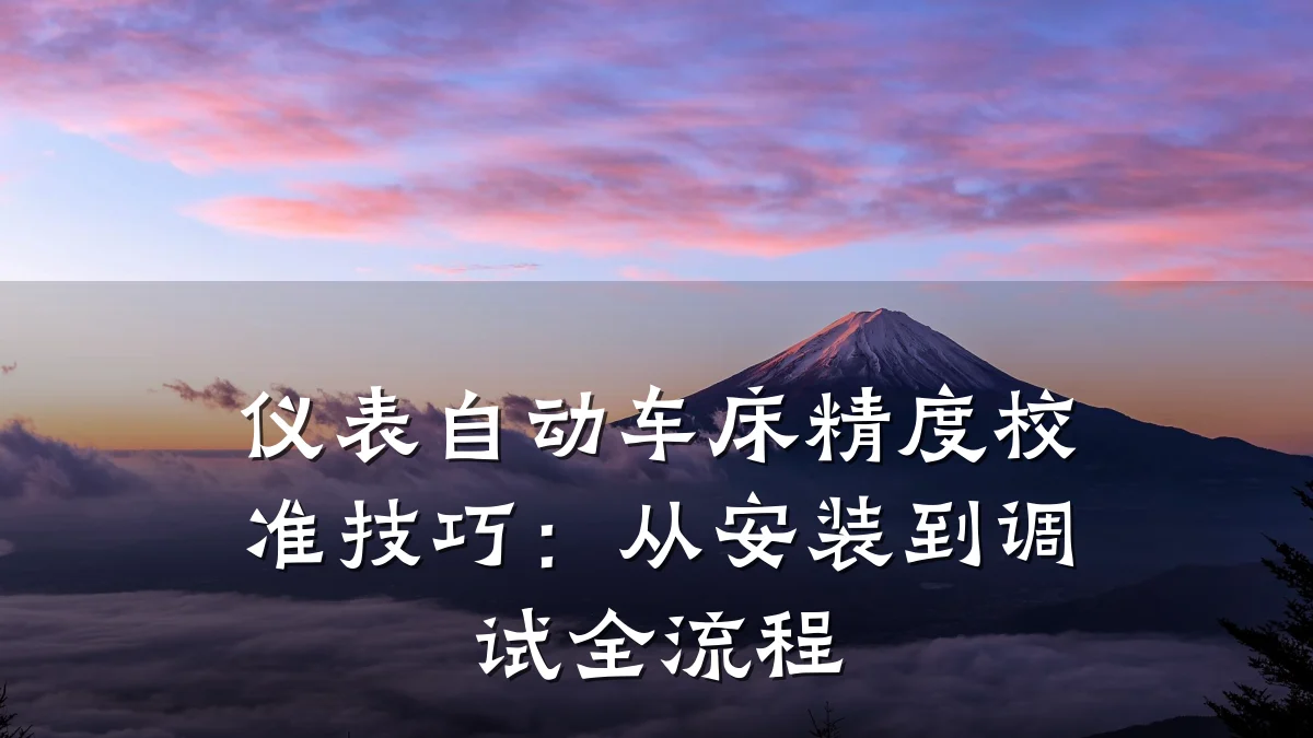 仪表自动车床精度校准技巧:从安装到调试全流程
