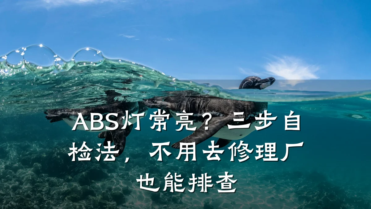 ABS灯常亮?三步自检法,不用去修理厂也能排查