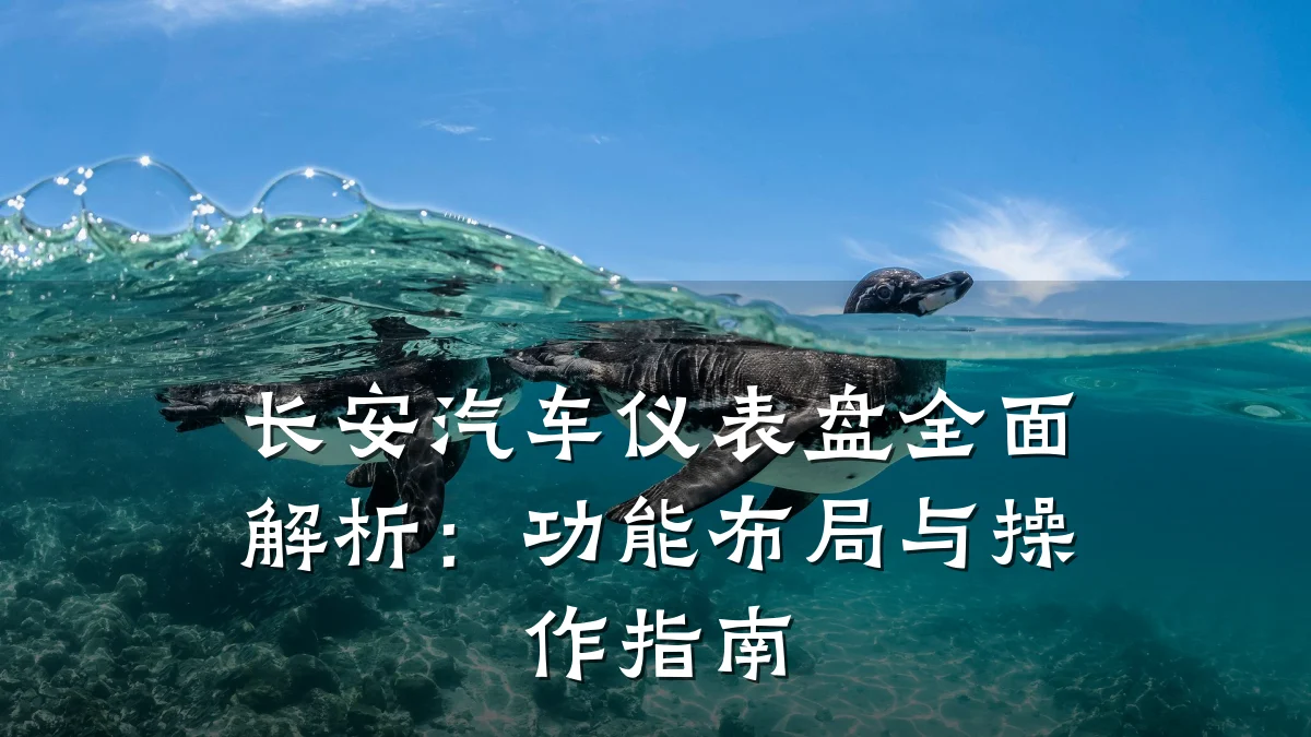 长安汽车仪表盘全面解析:功能布局与操作指南
