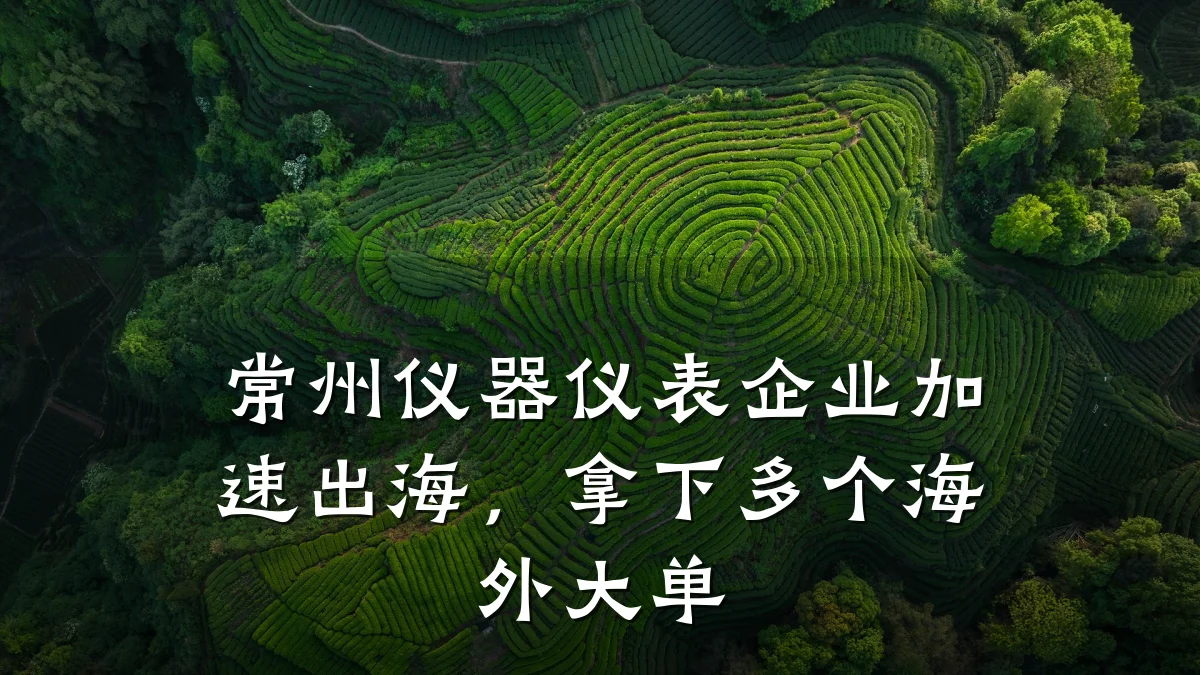 常州仪器仪表企业加速出海,拿下多个海外大单