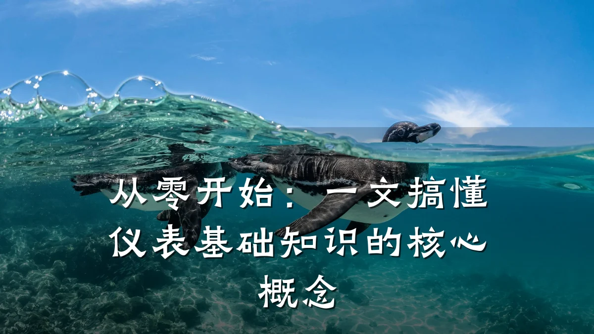从零开始：一文搞懂仪表基础知识的核心概念