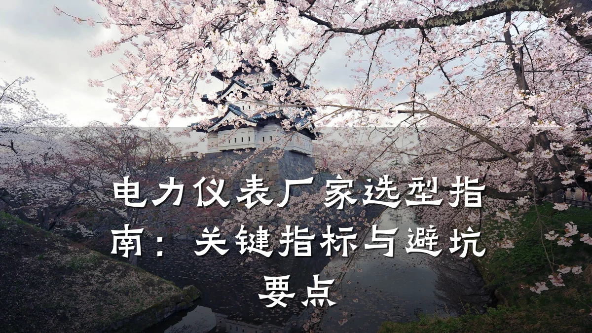 电力仪表厂家选型指南:关键指标与避坑要点