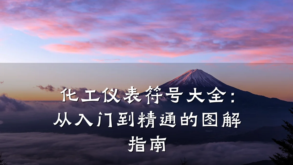 化工仪表符号大全:从入门到精通的图解指南