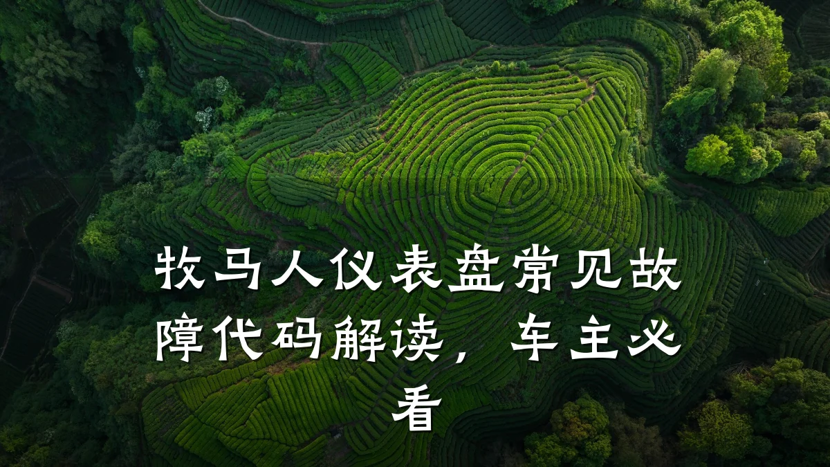 牧马人仪表盘常见故障代码解读,车主必看