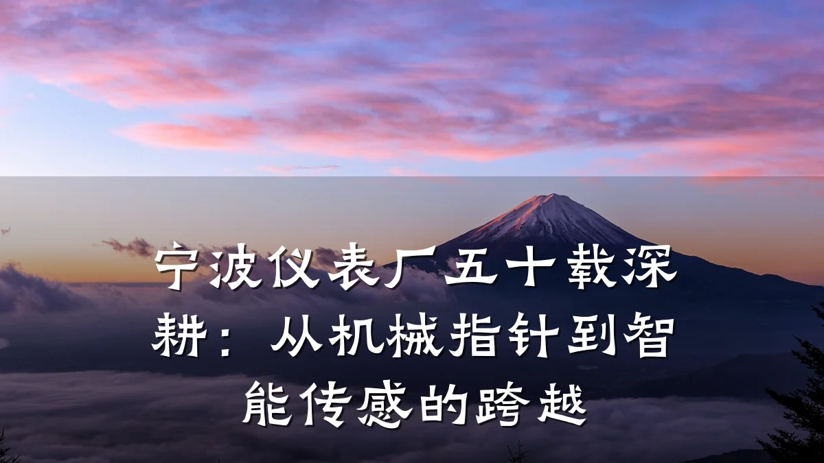 宁波仪表厂五十载深耕:从机械指针到智能传感的跨越