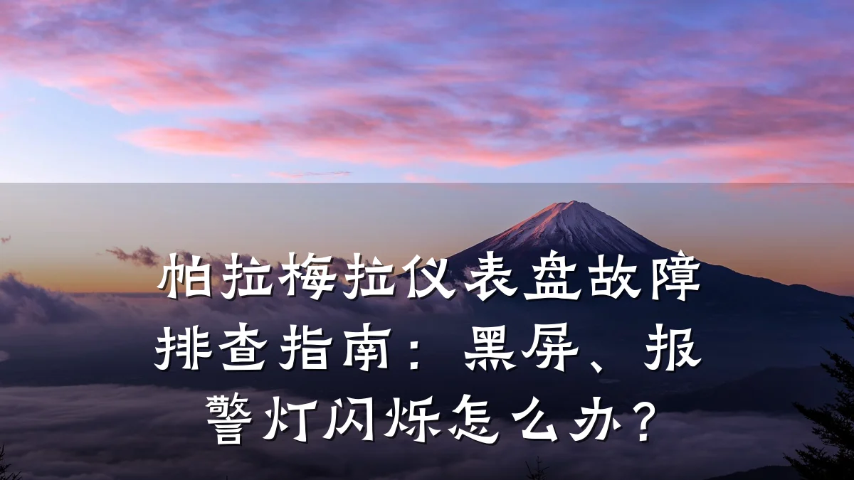 帕拉梅拉仪表盘故障排查指南:黑屏、报警灯闪烁怎么办?