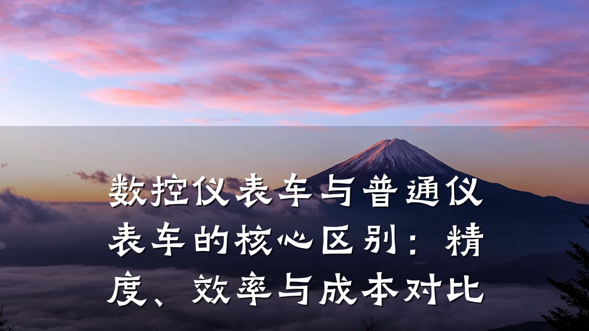 数控仪表车与普通仪表车的核心区别:精度、效率与成本对比