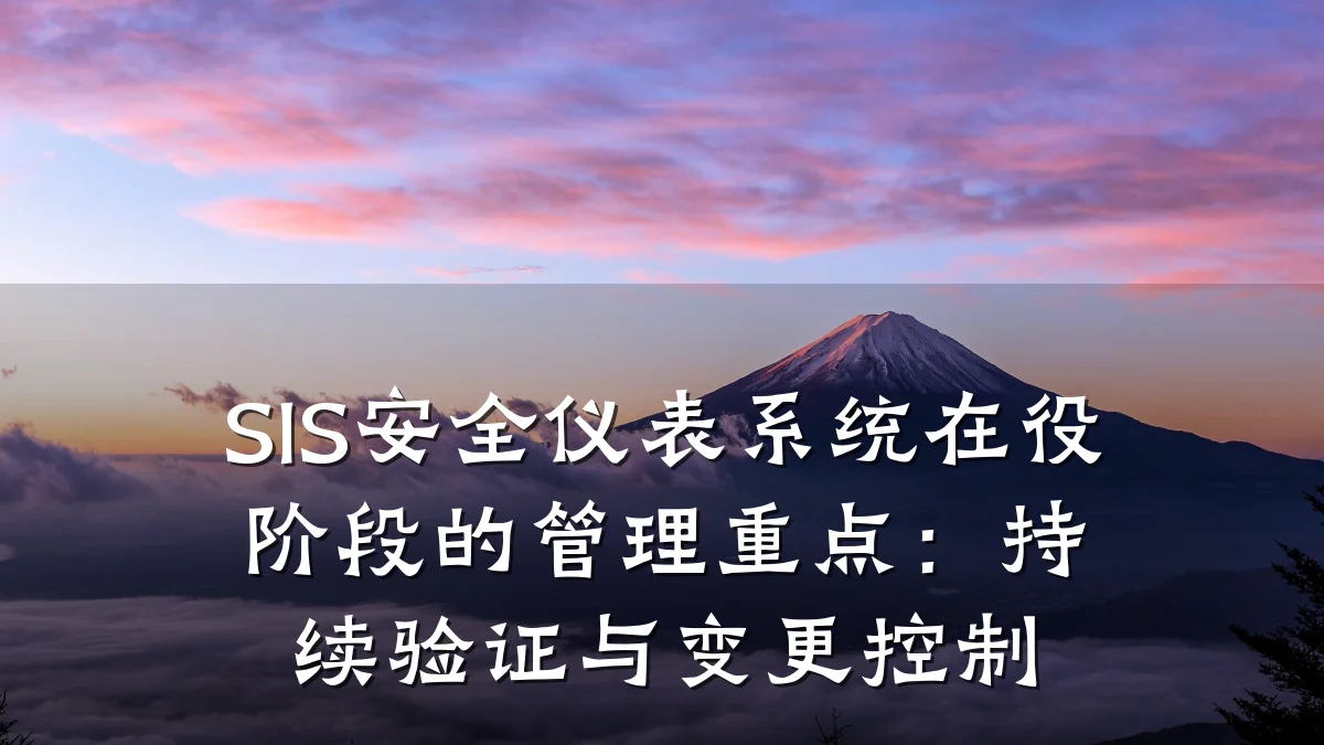 SIS安全仪表系统在役阶段的管理重点:持续验证与变更控制