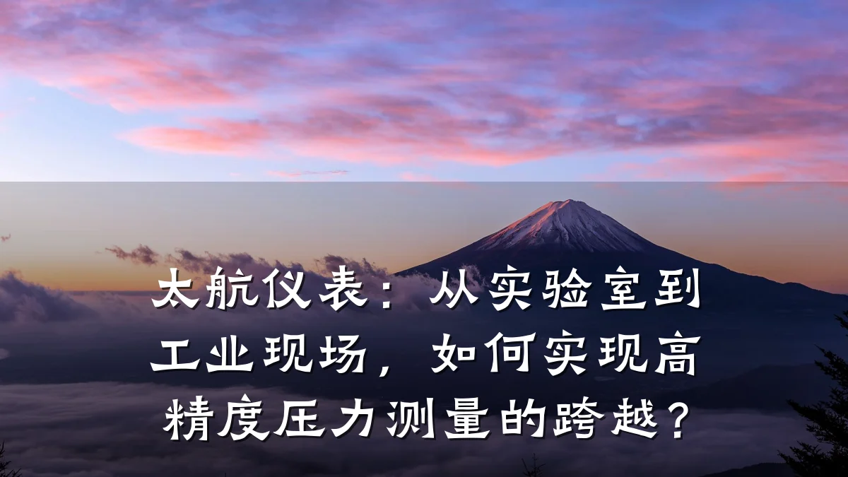 太航仪表:从实验室到工业现场,如何实现高精度压力测量的跨越?