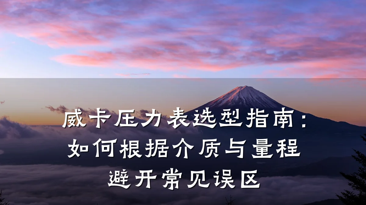 威卡压力表选型指南:如何根据介质与量程避开常见误区