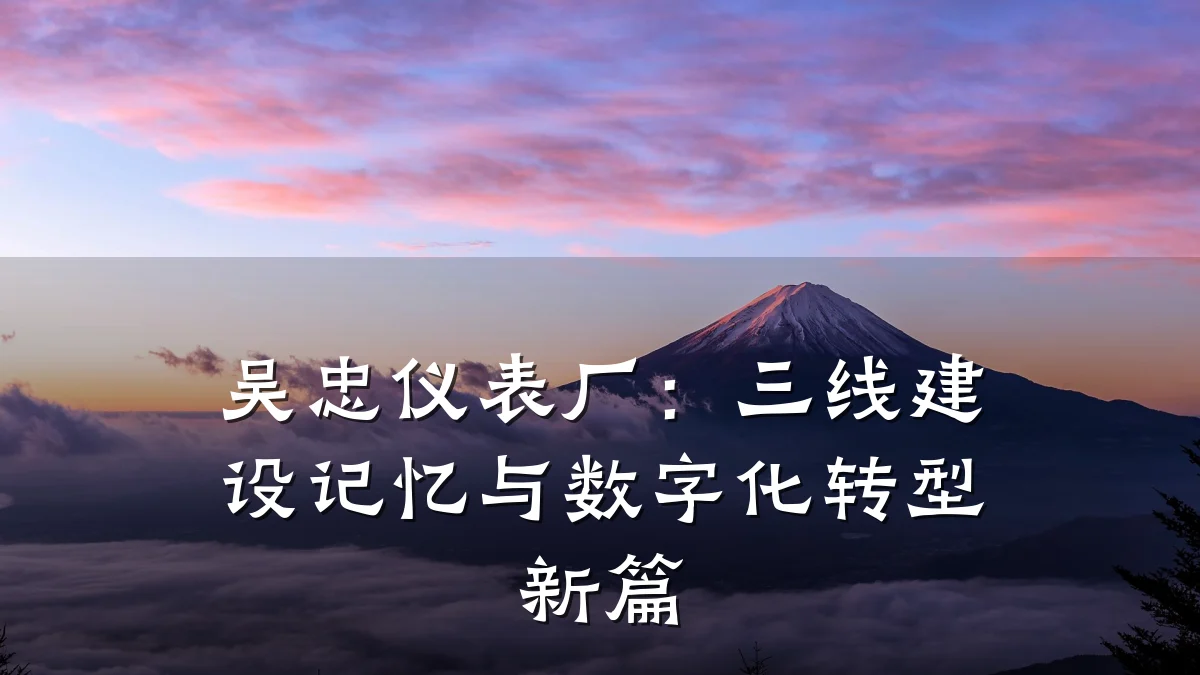 吴忠仪表厂：三线建设记忆与数字化转型新篇
