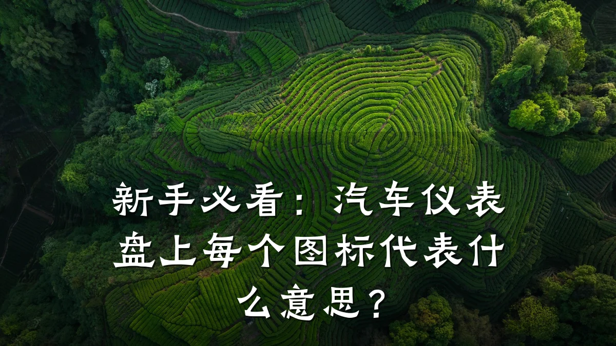新手必看:汽车仪表盘上每个图标代表什么意思?