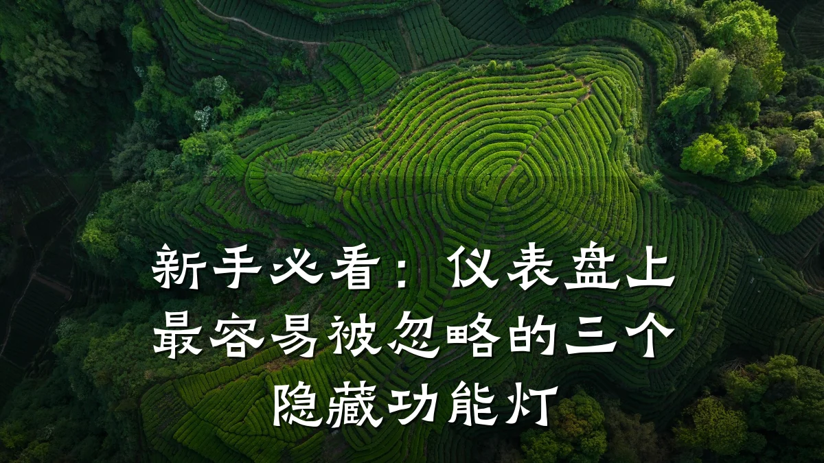 新手必看:仪表盘上最容易被忽略的三个隐藏功能灯