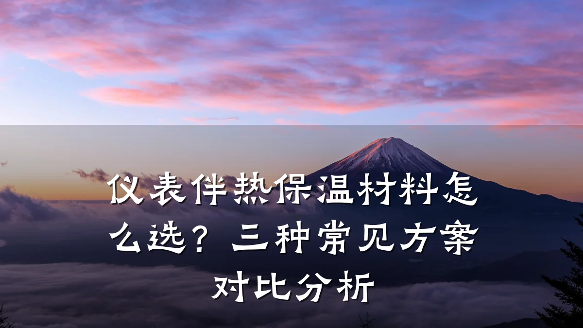 仪表伴热保温材料怎么选?三种常见方案对比分析