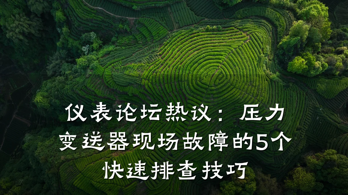 仪表论坛热议：压力变送器现场故障的5个快速排查技巧