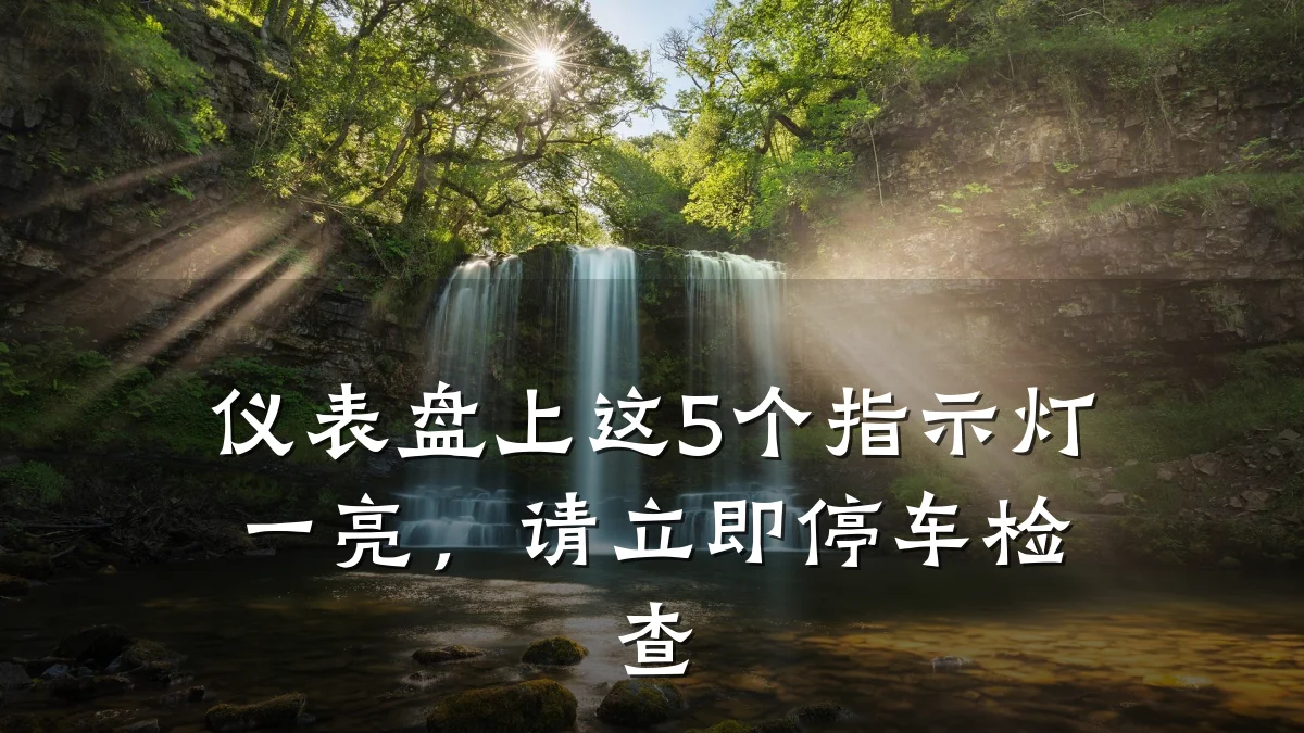 仪表盘上这5个指示灯一亮,请立即停车检查