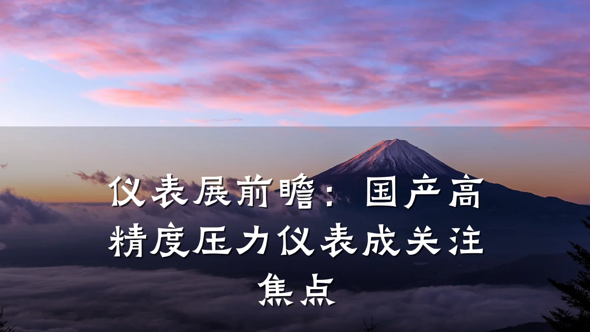 仪表展前瞻:国产高精度压力仪表成关注焦点