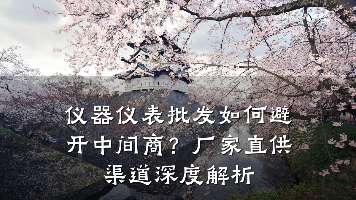 仪器仪表批发如何避开中间商?厂家直供渠道深度解析