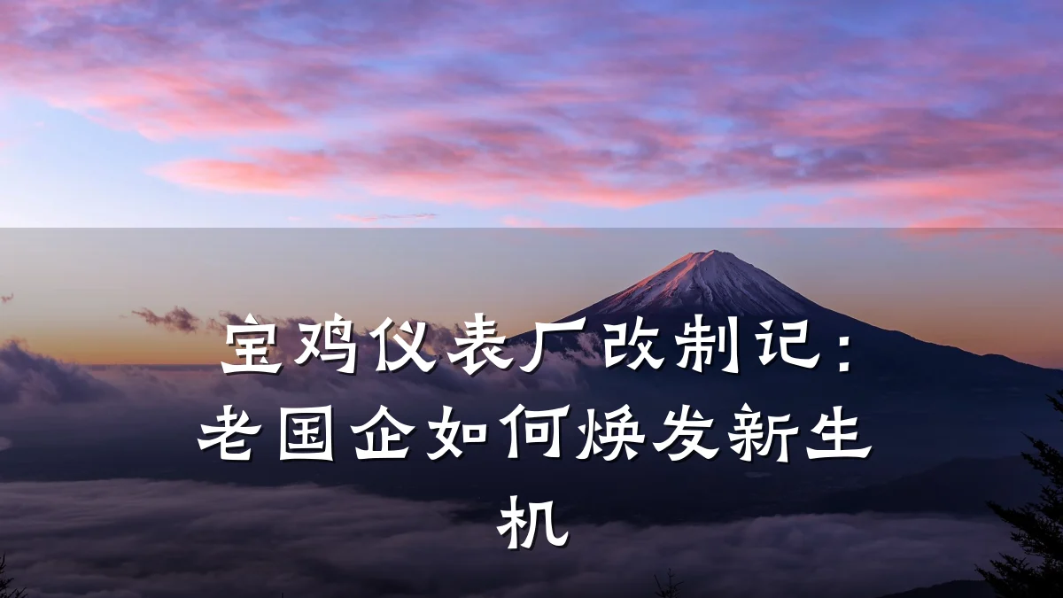 宝鸡仪表厂改制记:老国企如何焕发新生机