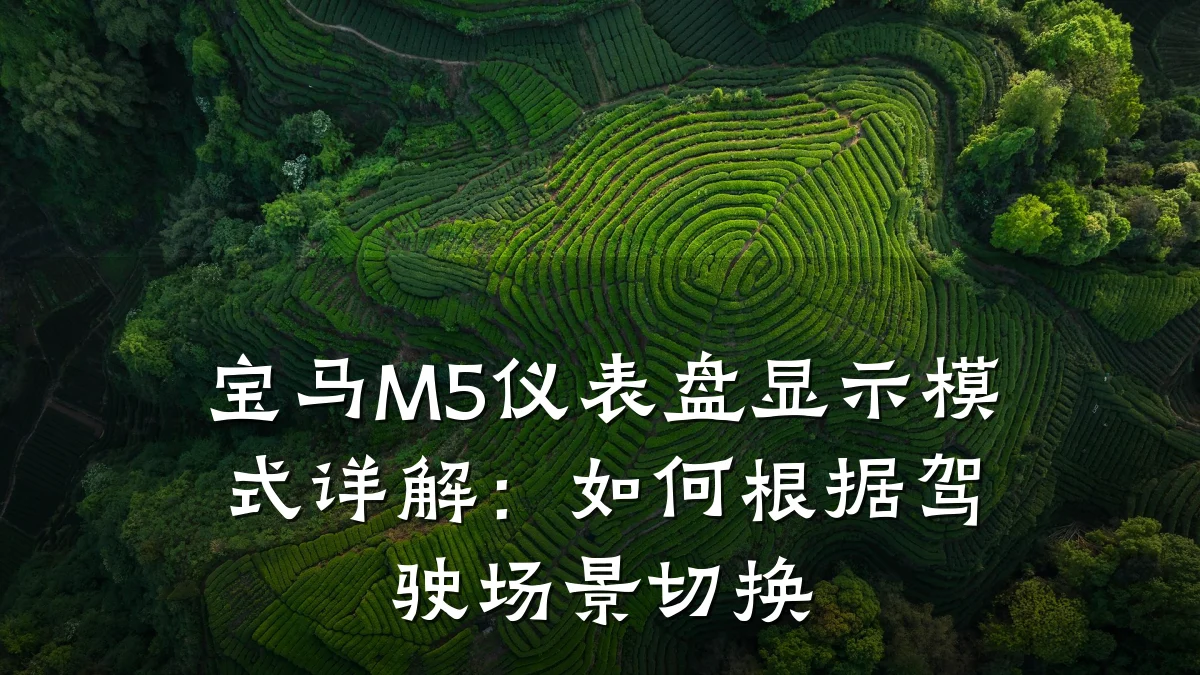 宝马M5仪表盘显示模式详解:如何根据驾驶场景切换