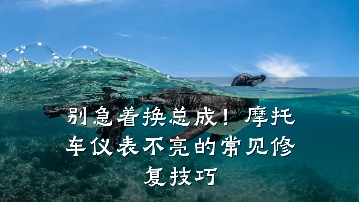别急着换总成!摩托车仪表不亮的常见修复技巧