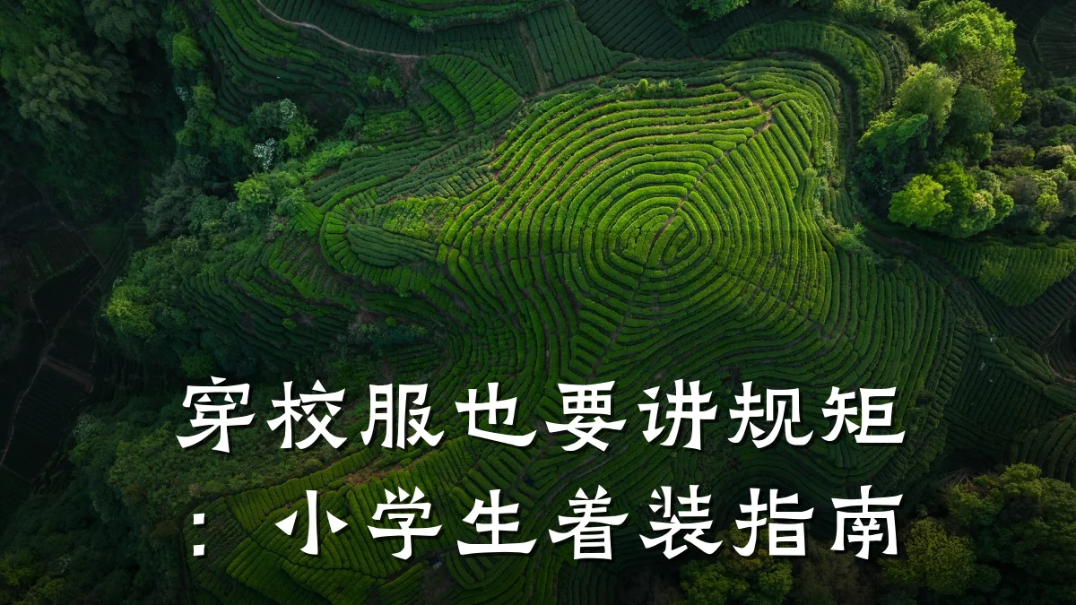 穿校服也要讲规矩：小学生着装指南