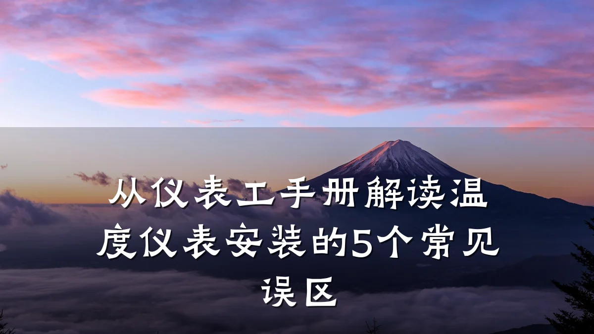 从仪表工手册解读温度仪表安装的5个常见误区