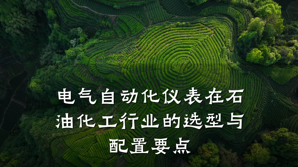 电气自动化仪表在石油化工行业的选型与配置要点