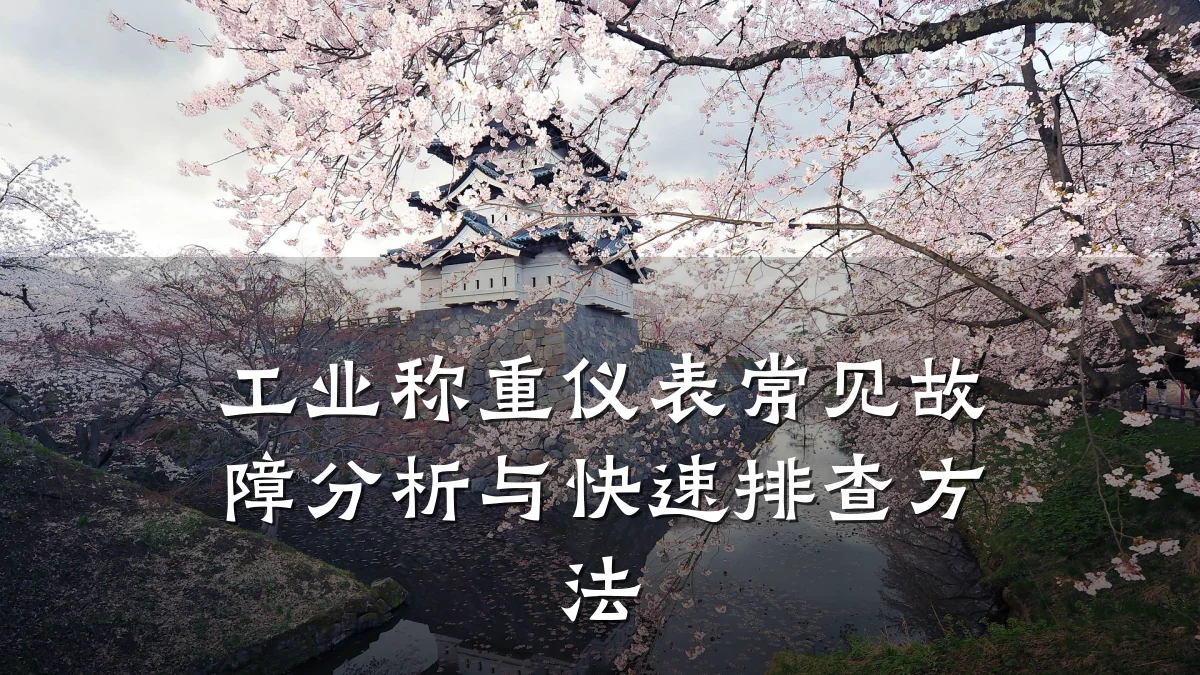 工业称重仪表常见故障分析与快速排查方法