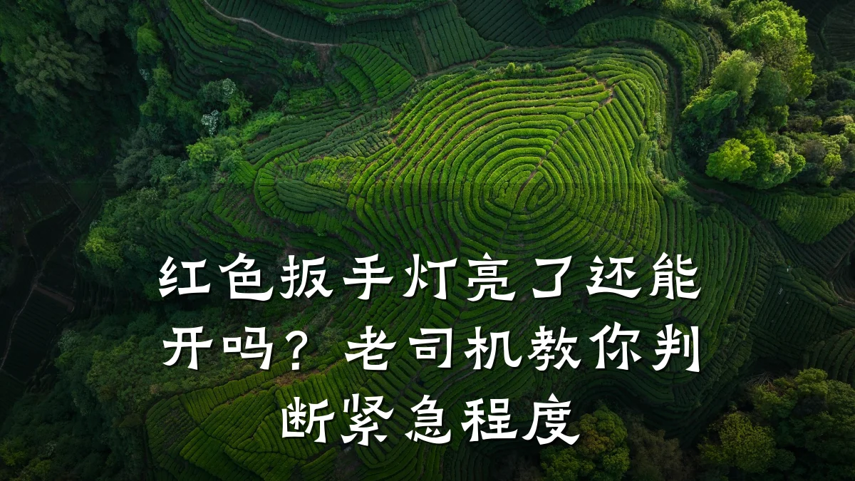 红色扳手灯亮了还能开吗?老司机教你判断紧急程度