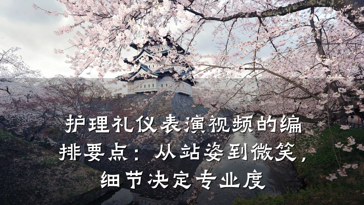 护理礼仪表演视频的编排要点:从站姿到微笑,细节决定专业度