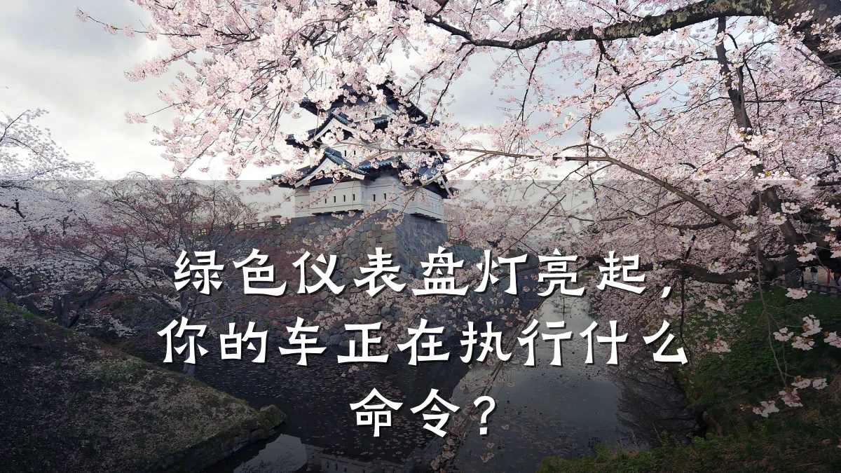 绿色仪表盘灯亮起,你的车正在执行什么命令?