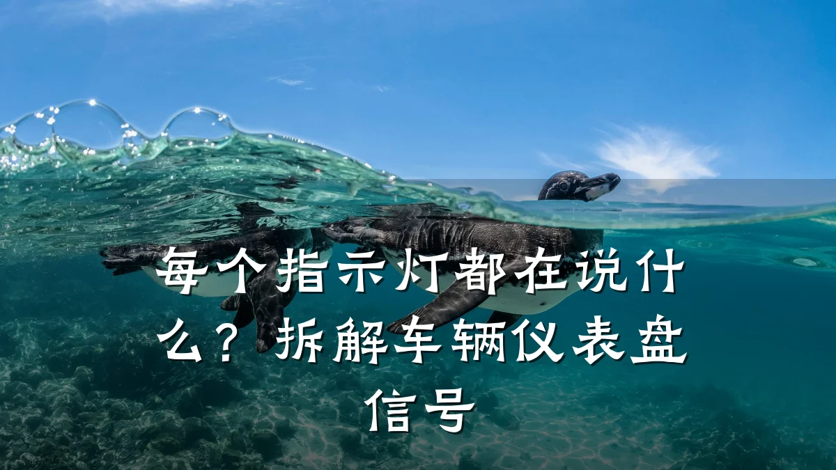 每个指示灯都在说什么?拆解车辆仪表盘信号