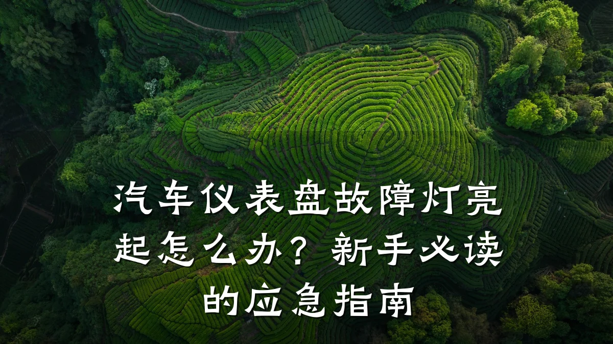 汽车仪表盘故障灯亮起怎么办?新手必读的应急指南