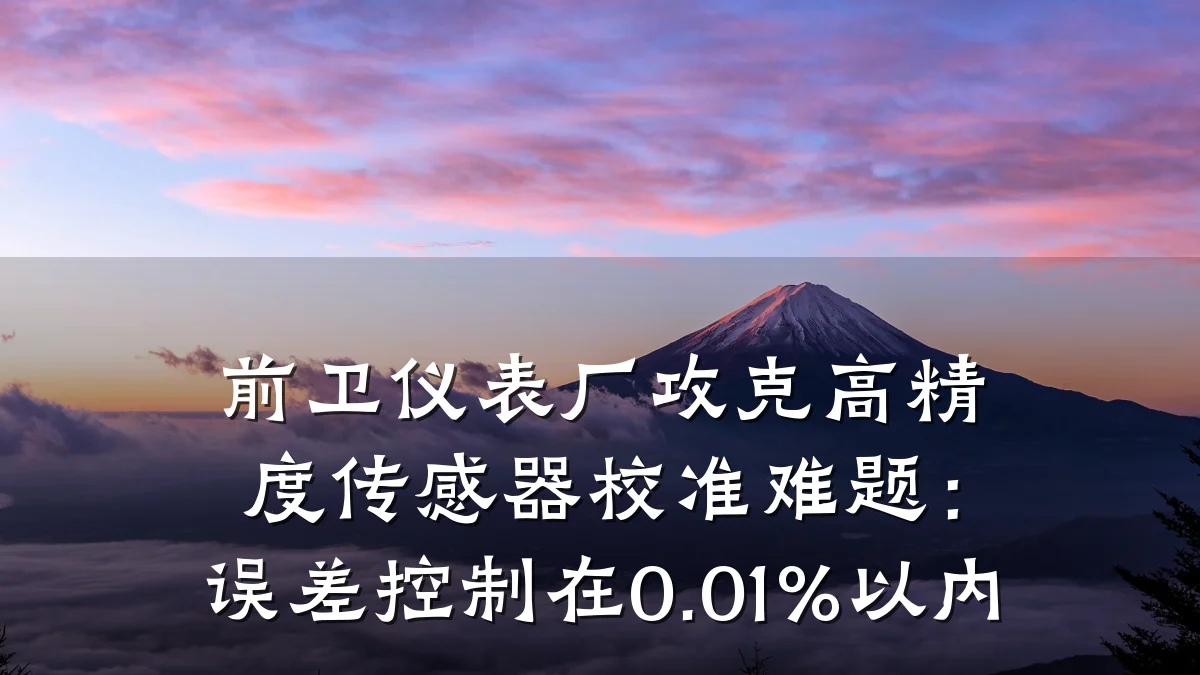前卫仪表厂攻克高精度传感器校准难题:误差控制在0.01%以内
