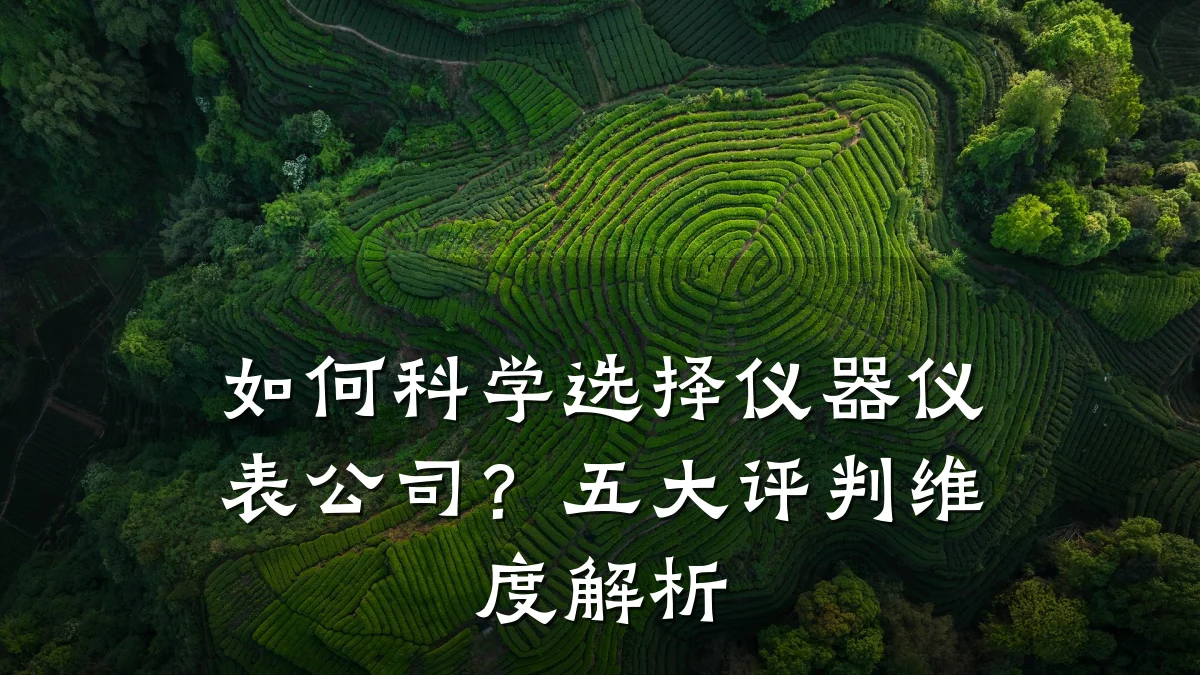 如何科学选择仪器仪表公司?五大评判维度解析