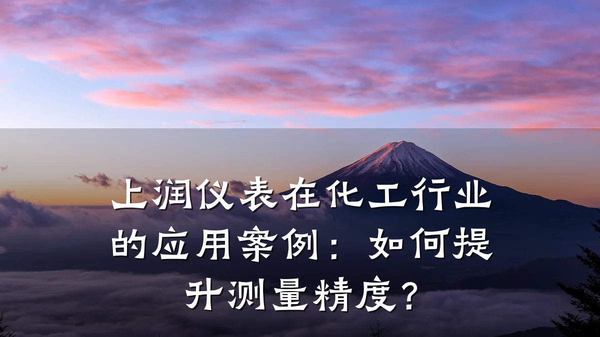 上润仪表在化工行业的应用案例:如何提升测量精度?