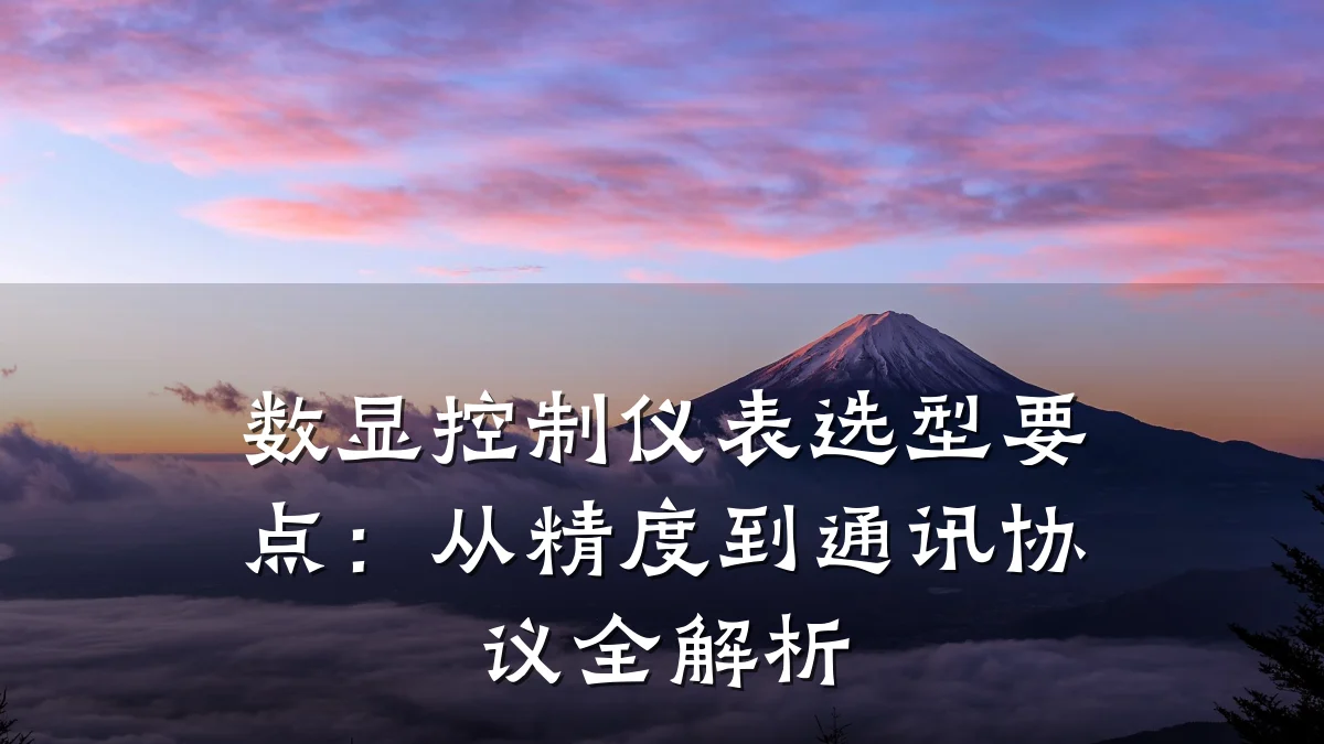 数显控制仪表选型要点:从精度到通讯协议全解析